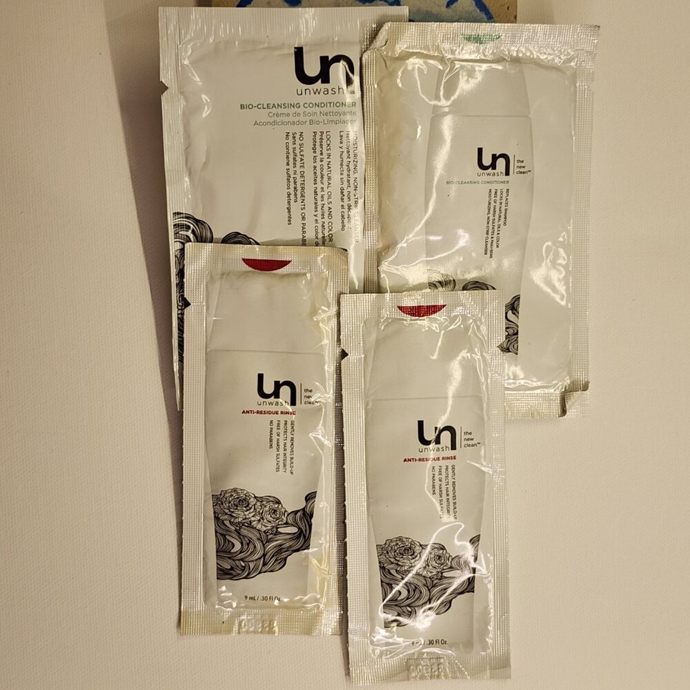 4x Unwash Bio-Cleansing Shampoo & Conditioner Sample Set